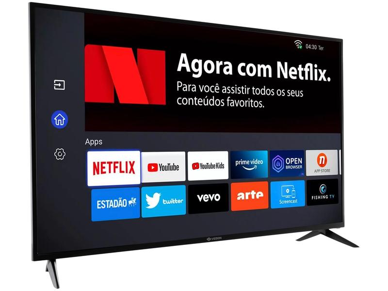 Smart TV 43” Full HD DLED Vizzion LE43DF20 - IPS Wi-Fi 2 HDMI 2